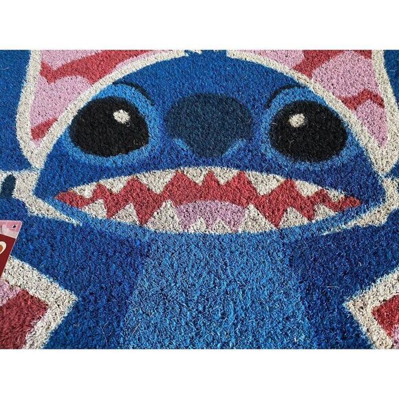 Disney Stitch Hearts Love Valentines Doormat Mat Coir Outdoor 18" x 30" NEW - Picture 8 of 10